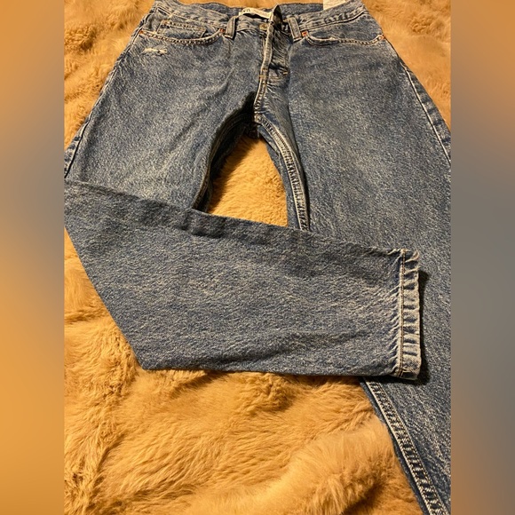 Zara Straight Leg Jeans in Mid Blue Size 30 - Picture 2 of 5
